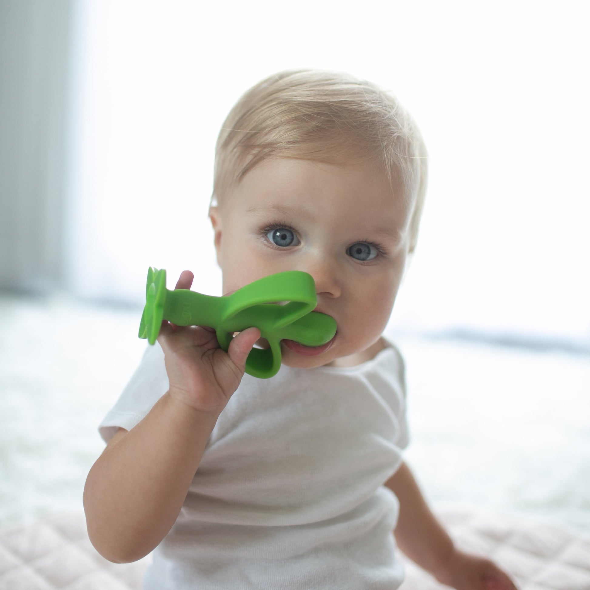 Peapod Teether & Training Toothbrush, Soft 100% Silicone, BPA Free, 3M+, 1 Pack
