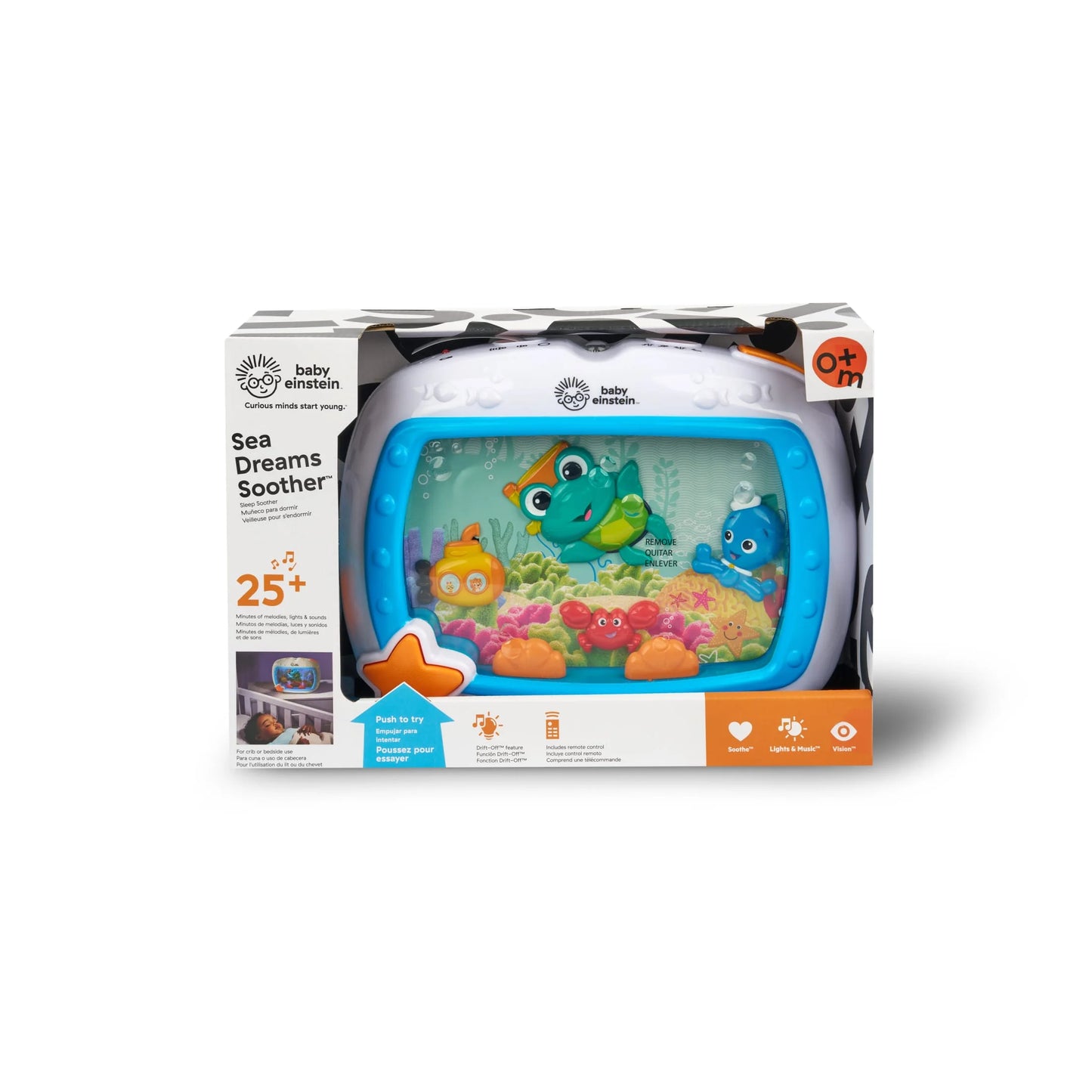 Sea Dreams Soother Sleep Sound Machine with White Noise and Remote, Multicolor, for Infants and Kids, 0 Months+