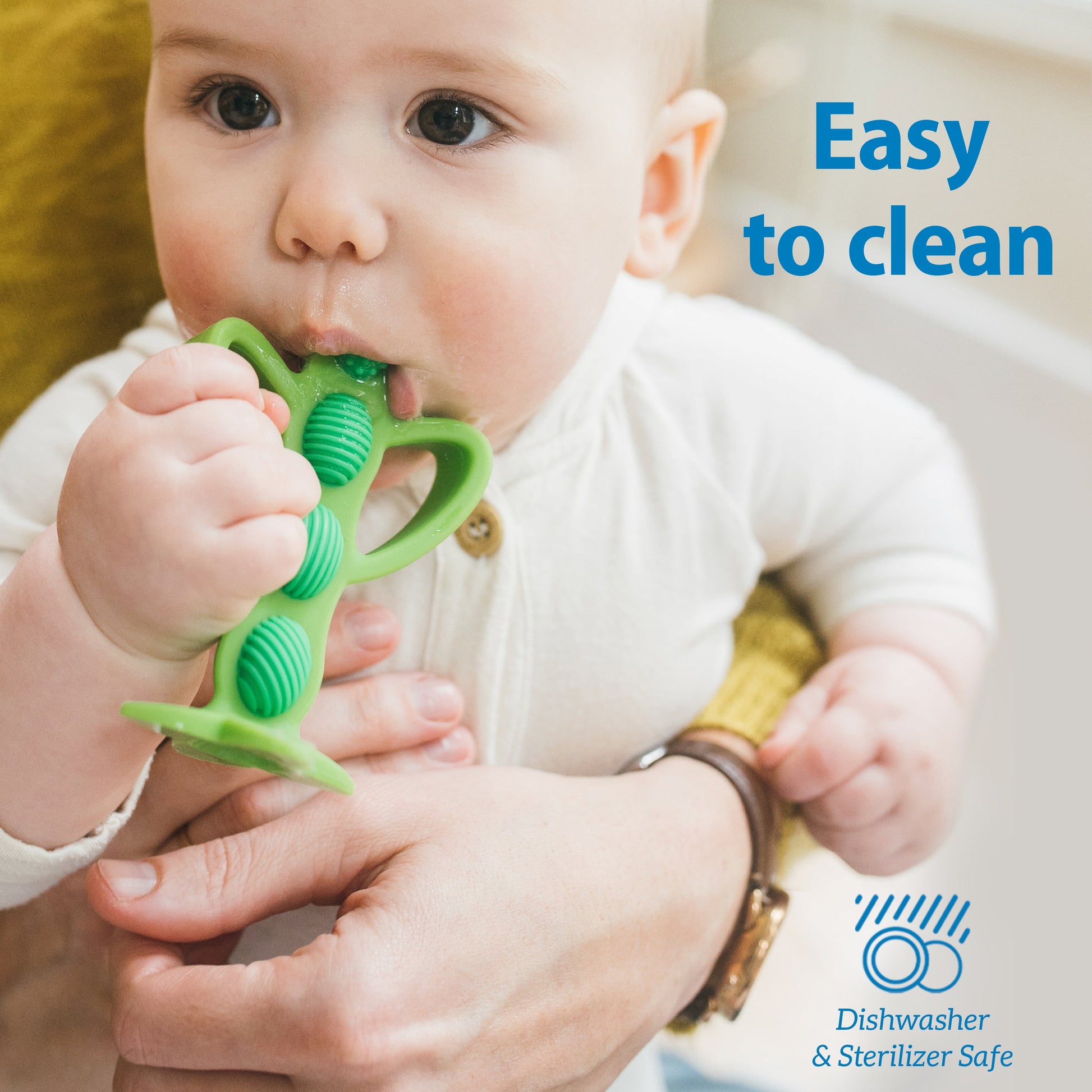 Peapod Teether & Training Toothbrush, Soft 100% Silicone, BPA Free, 3M+, 1 Pack