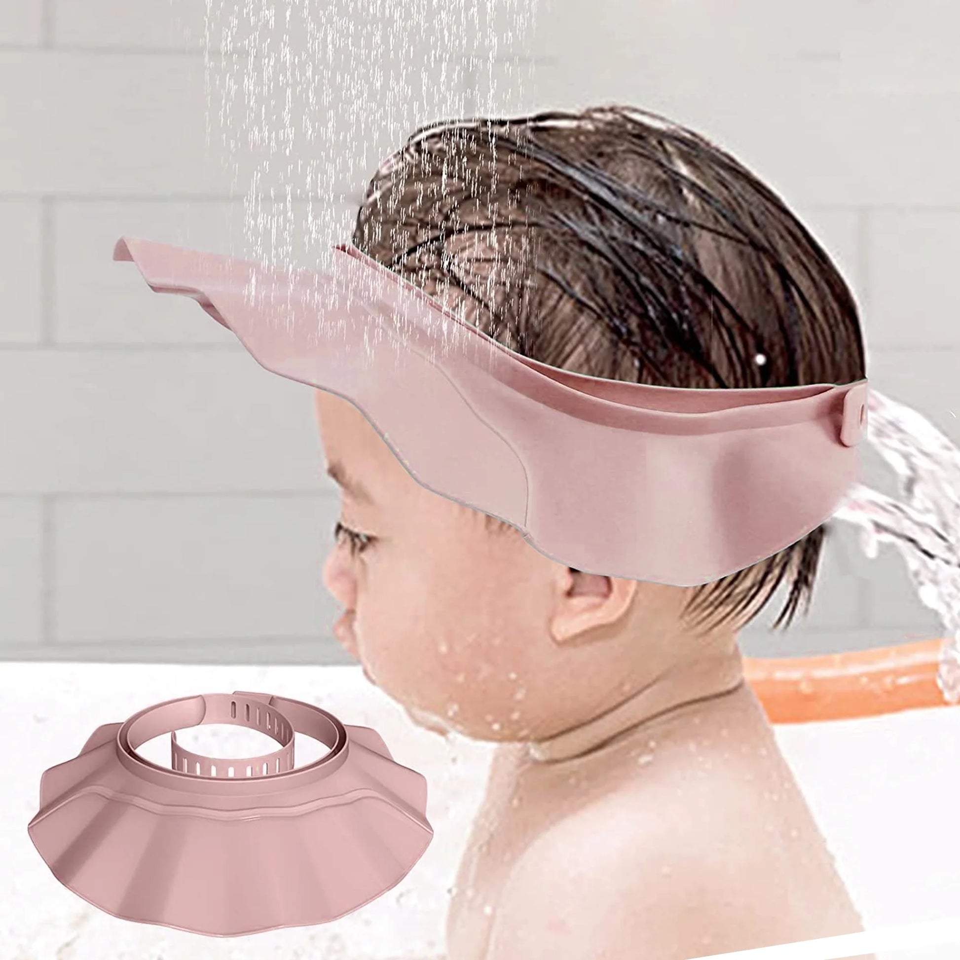 Foldable Baby Bathtub, Portable Travel Newborn Infants Bath Tubs, Pink+Floating Mat