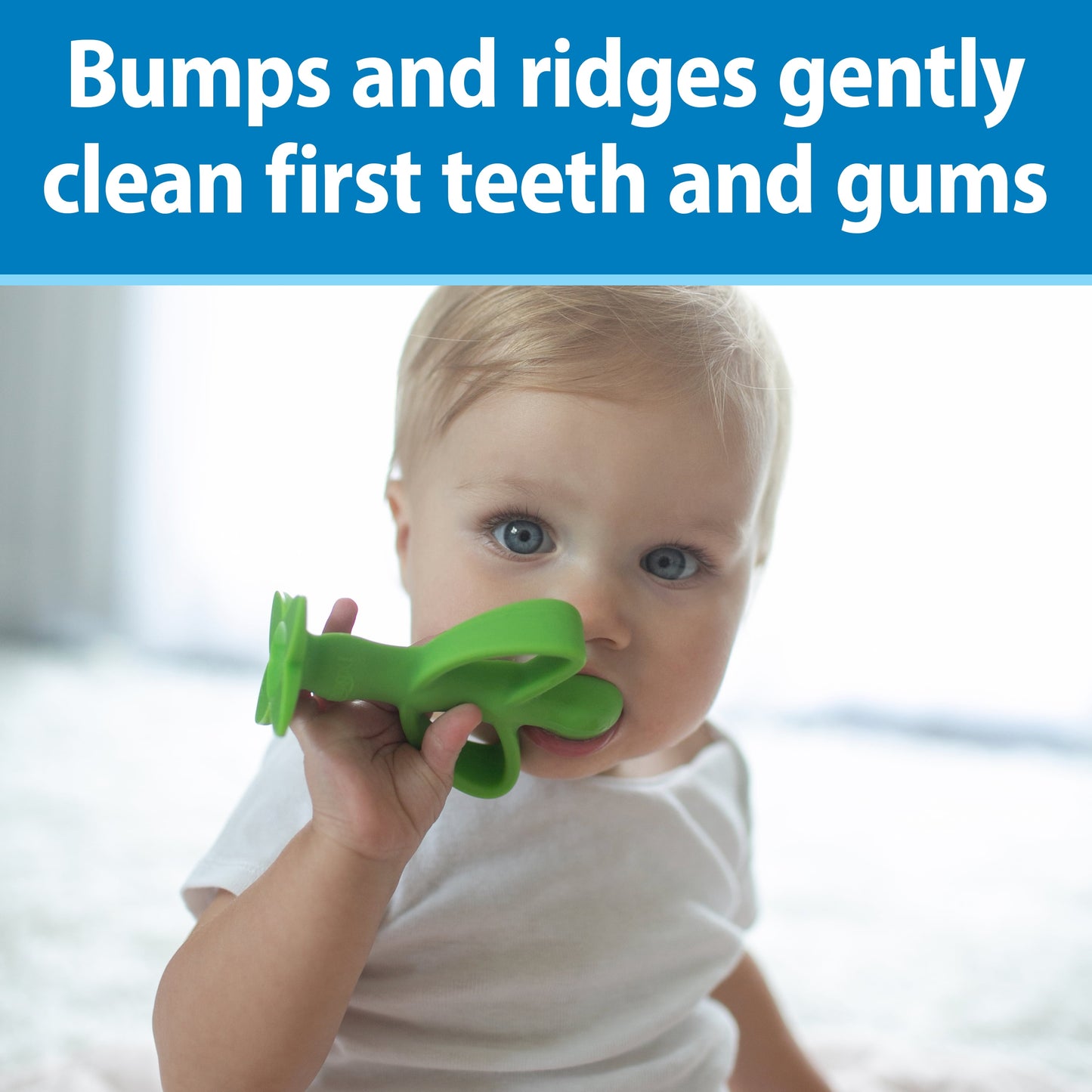 Peapod Teether & Training Toothbrush, Soft 100% Silicone, BPA Free, 3M+, 1 Pack