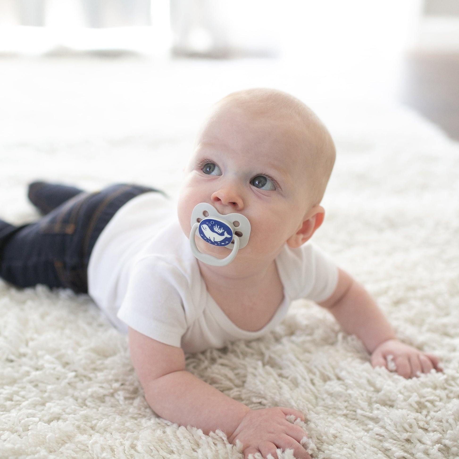 Advantage Baby Pacifier, Fully Symmetrical, Silicone Bulb, 0-6M, BPA Free, Sunrise/Glow, 4 Pack