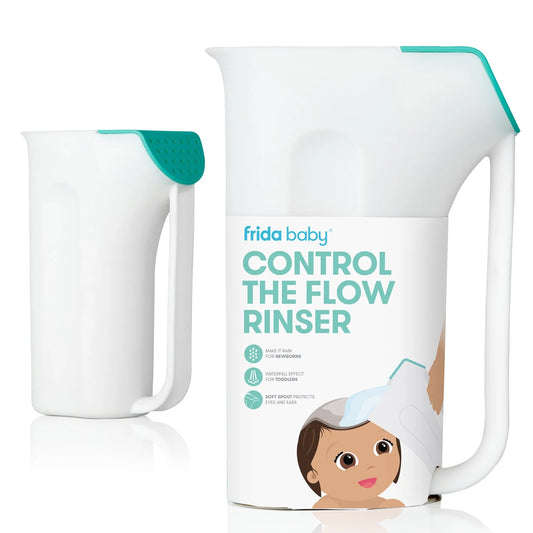 Control the Flow Polypropylene ABS Rinser, Bath Time Rinse Cup with Easy Grip Handle and Removable Rain Shower