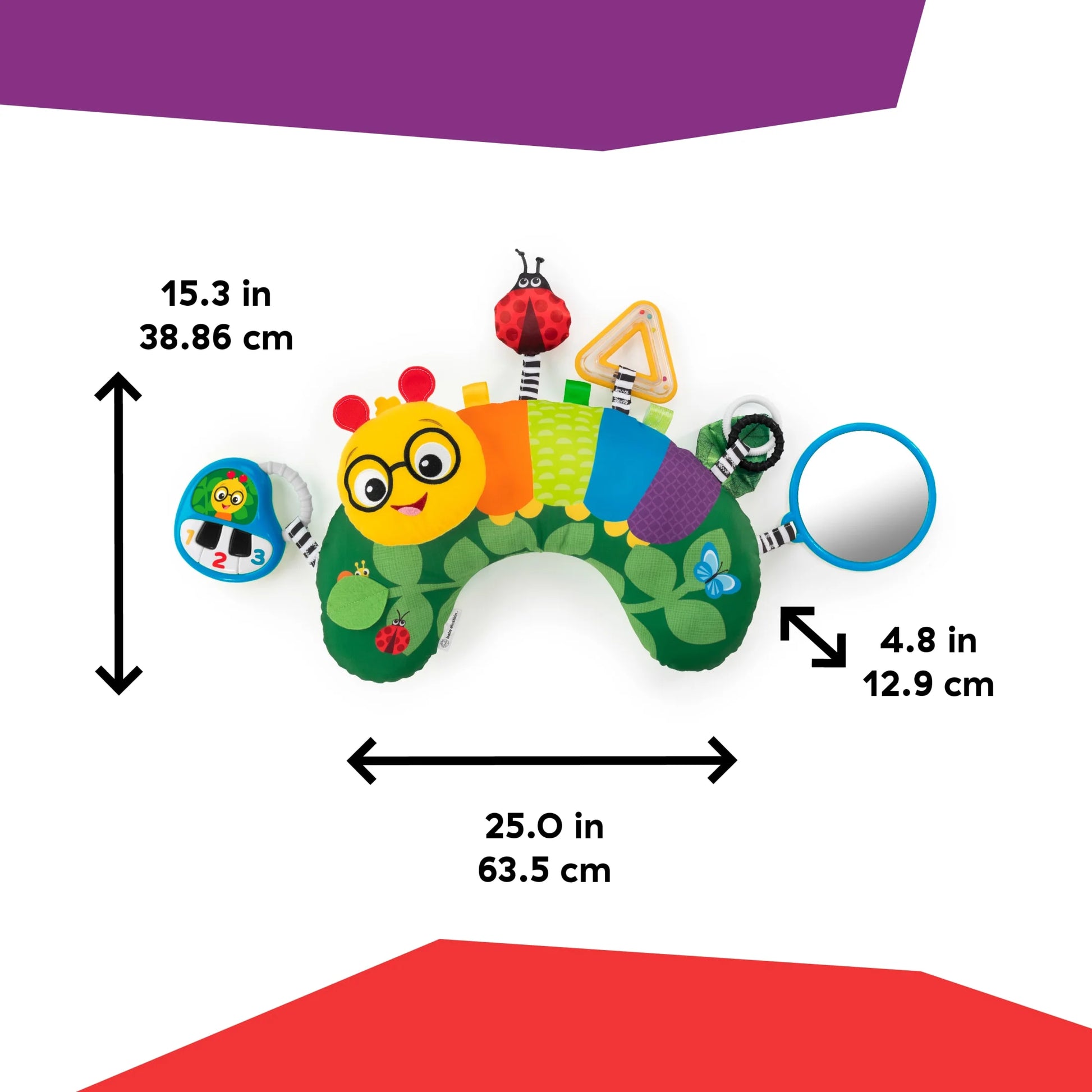 Cal-A-Pillow Tummy Time Baby Activity Pillow for Ages 0+ Months