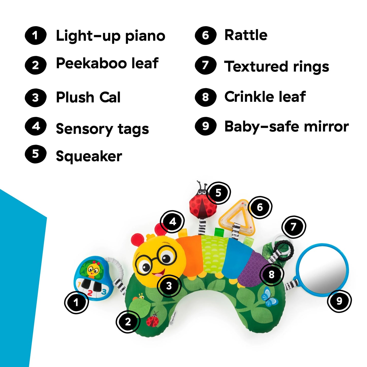 Cal-A-Pillow Tummy Time Baby Activity Pillow for Ages 0+ Months