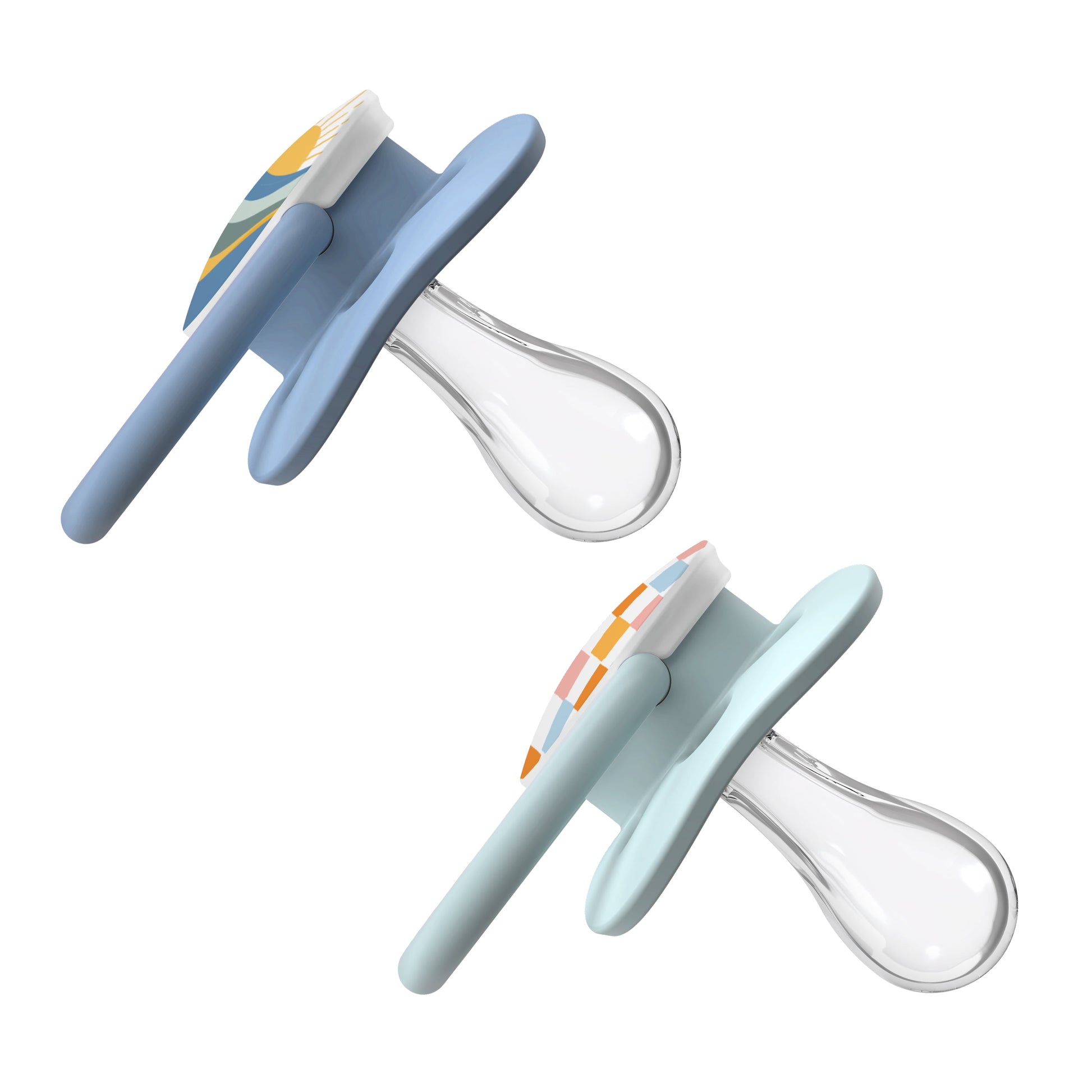 Advantage Baby Pacifier, Fully Symmetrical, Silicone Bulb, 0-6M, BPA Free, Sunrise/Glow, 4 Pack