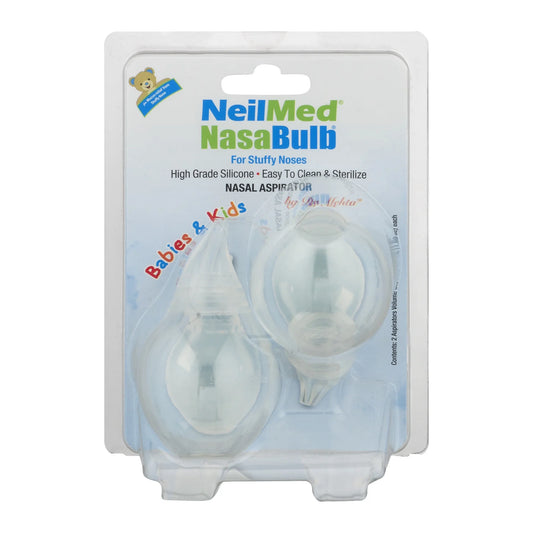 Nasabulb Aspirator with Clear Design, for Small Noses, Babies and Kids, 2 Count