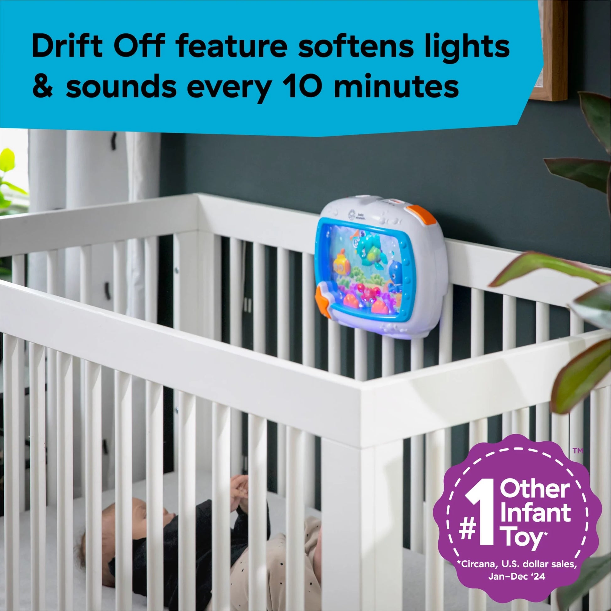 Sea Dreams Soother Sleep Sound Machine with White Noise and Remote, Multicolor, for Infants and Kids, 0 Months+