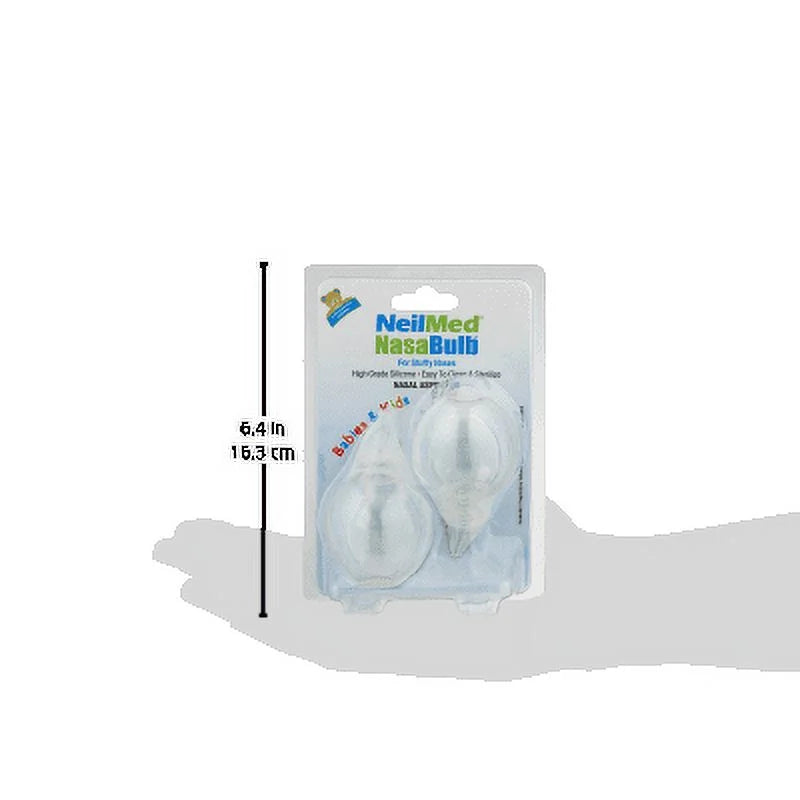 Nasabulb Aspirator with Clear Design, for Small Noses, Babies and Kids, 2 Count