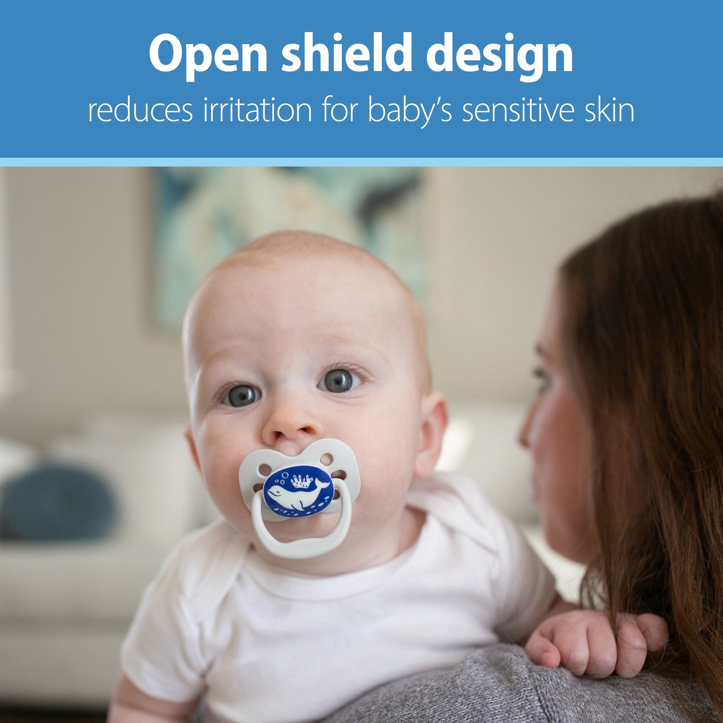 Advantage Baby Pacifier, Fully Symmetrical, Silicone Bulb, 0-6M, BPA Free, Sunrise/Glow, 4 Pack