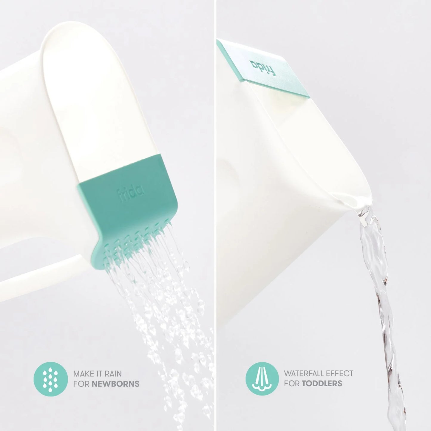 Control the Flow Polypropylene ABS Rinser, Bath Time Rinse Cup with Easy Grip Handle and Removable Rain Shower