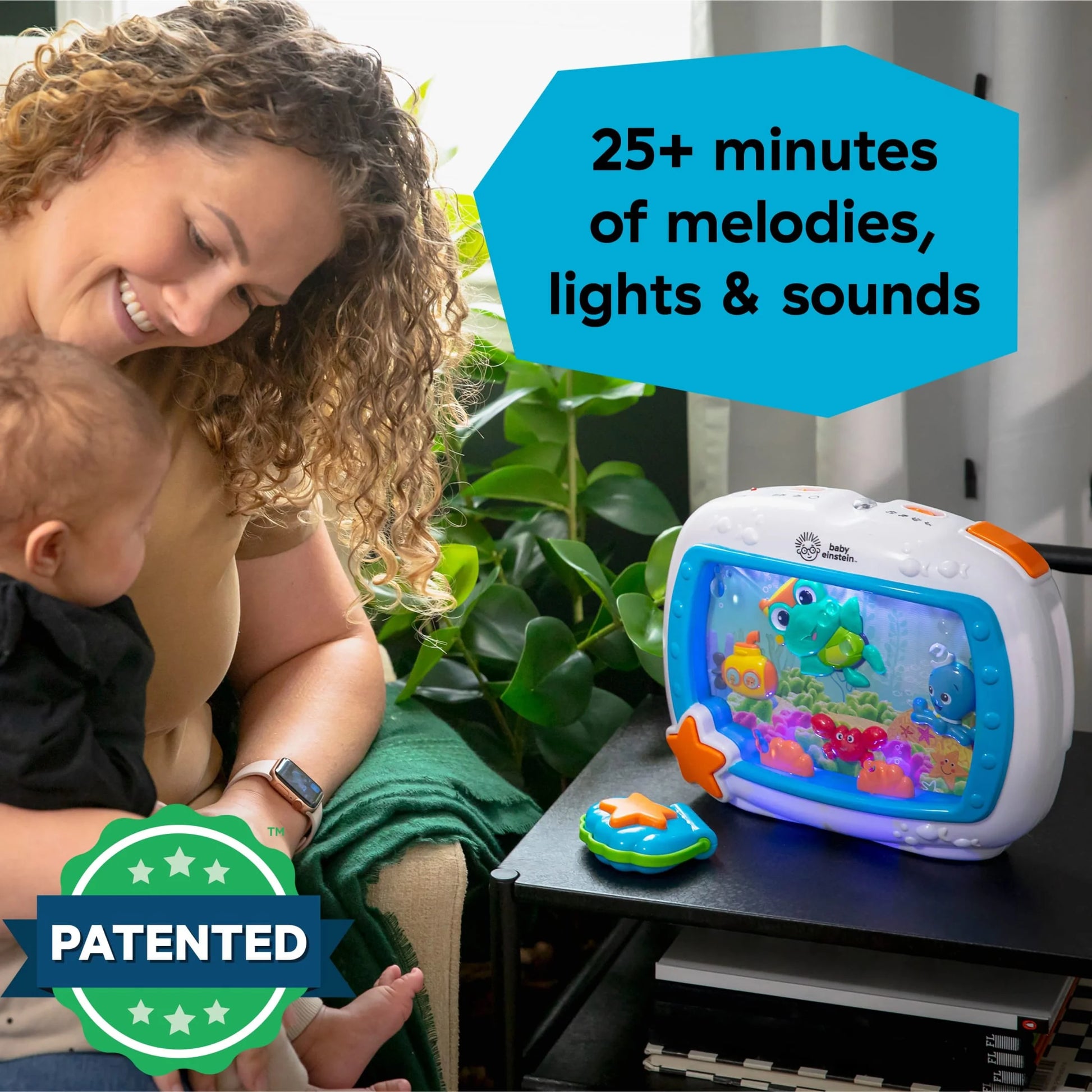 Sea Dreams Soother Sleep Sound Machine with White Noise and Remote, Multicolor, for Infants and Kids, 0 Months+