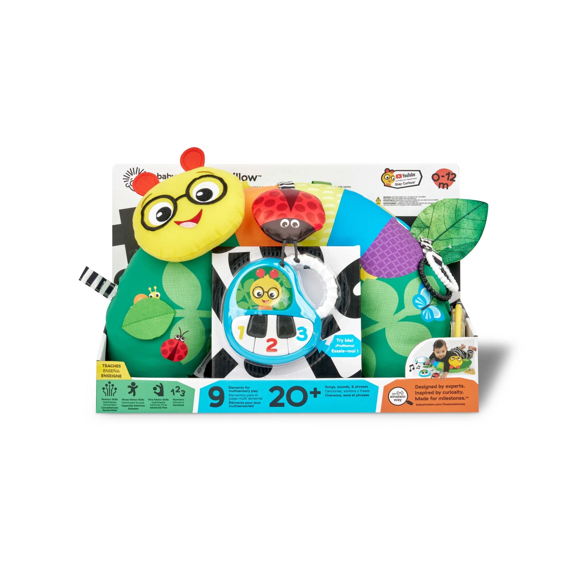 Cal-A-Pillow Tummy Time Baby Activity Pillow for Ages 0+ Months