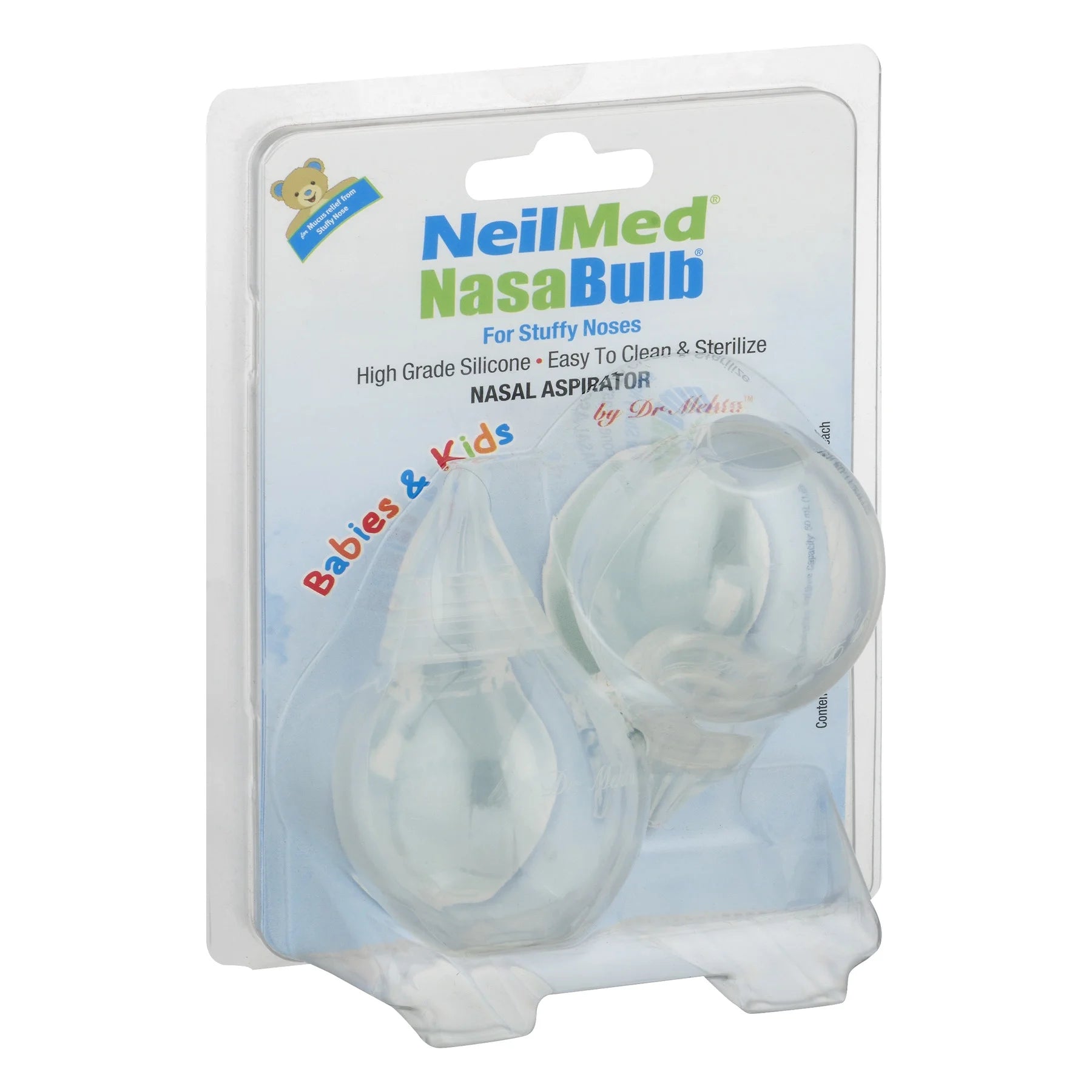 Nasabulb Aspirator with Clear Design, for Small Noses, Babies and Kids, 2 Count